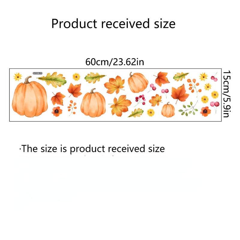 Pumpkin Wall Decal Self-adhesive PVC Sticker for Home Decoration