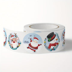 500pcs Cartoon Merry Christmas Santa Sticker Xmas Envelop Seals