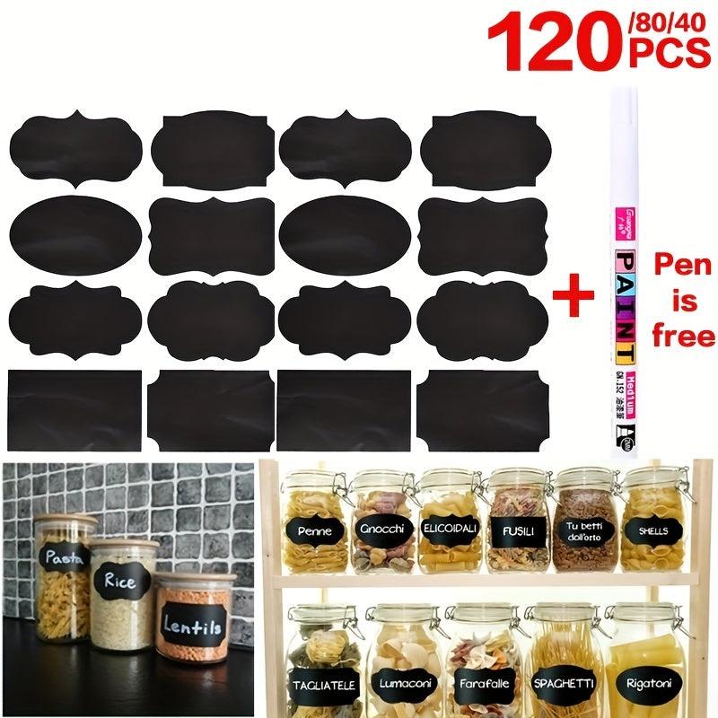 Waterproof Chalkboard Labels Spice Marker Pen Stickers for Organization