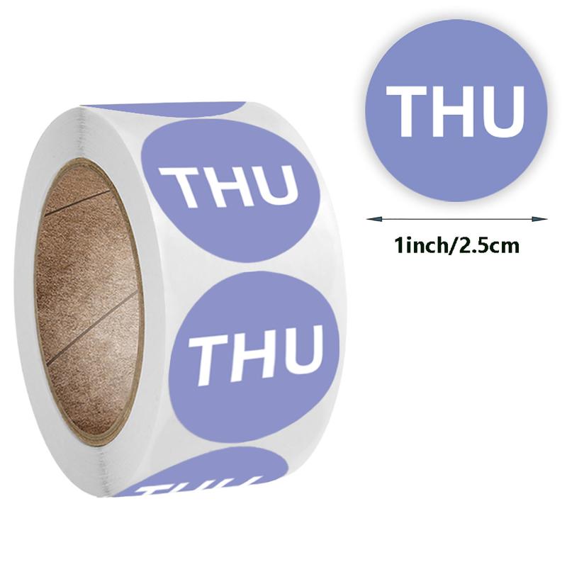 7pcs Colorful Date Marker Sticker Labels