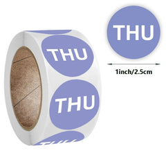 7pcs Colorful Date Marker Sticker Labels