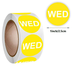 7pcs Colorful Date Marker Sticker Labels