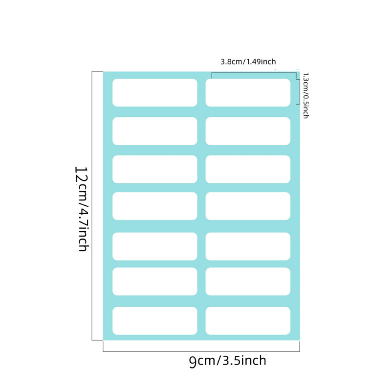 168pcs 13x38mm Self Adhesive Labels for DIY Notebook & Bar Name Stickers