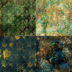 24pcs Golden Style Scrapbook Paper Pads Greeting Cards - DIY Origami Packaging