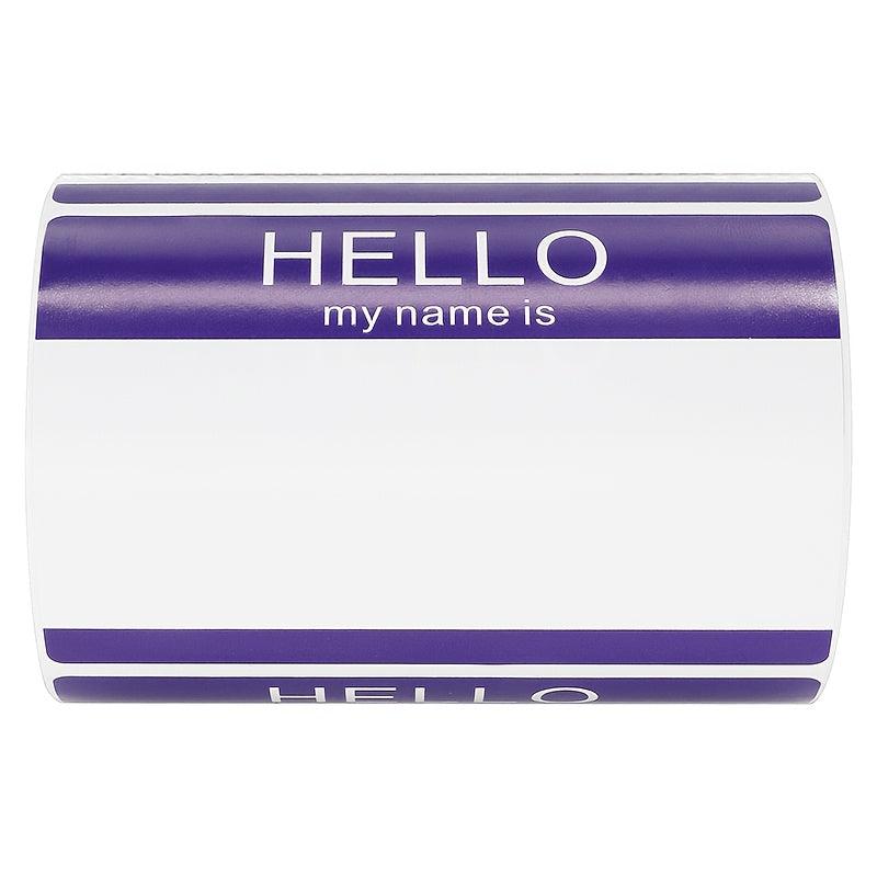 200 Sheets 89x60mm Purple Hello Adhesive Label Sticker Roll