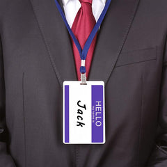 200 Sheets 89x60mm Purple Hello Adhesive Label Sticker Roll