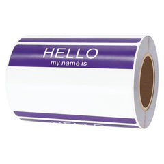 200 Sheets 89x60mm Purple Hello Adhesive Label Sticker Roll