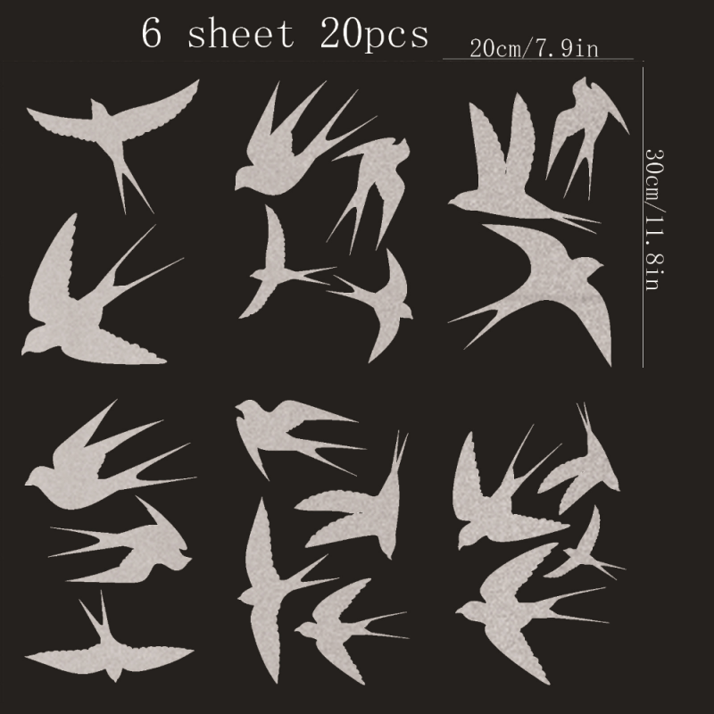 Bird Stickers Window Protection 23 Pieces