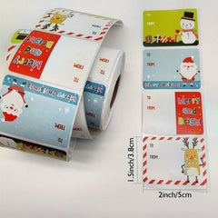 500pcs Christmas Holiday Decoration Gift Series Self-adhesive Stickers