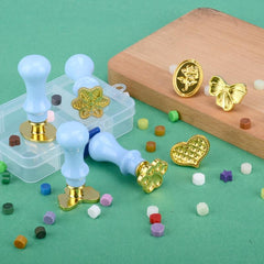 Fire Wax Stamp Set with 5 Wax Seal Heads and 1 Handle
