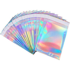 25pcs Holographic Rainbow Flat Foil Mailing Envelope Large