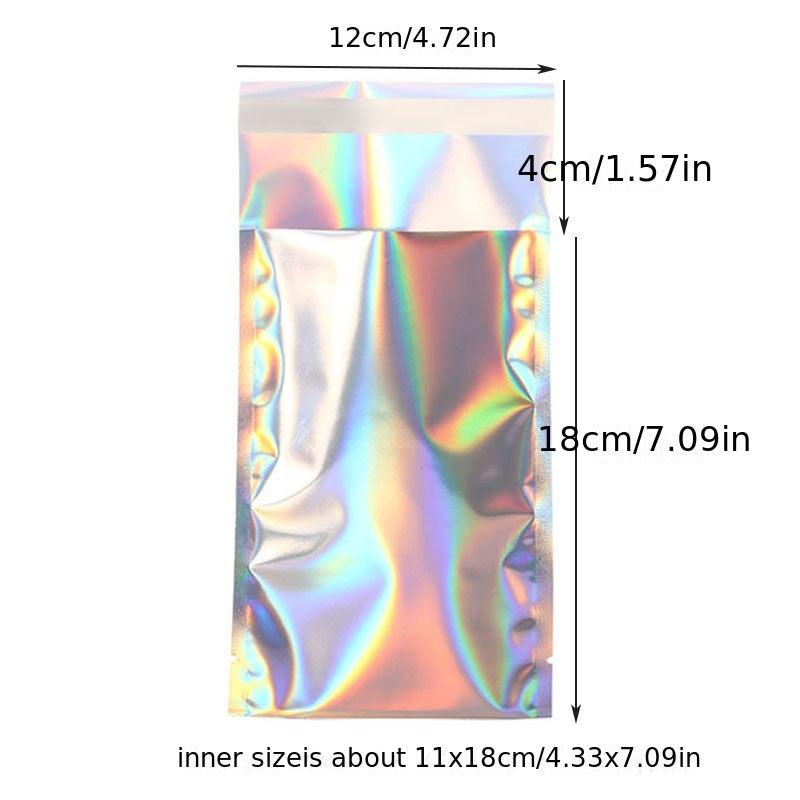 25pcs Holographic Rainbow Flat Foil Mailing Envelope Large