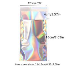 25pcs Holographic Rainbow Flat Foil Mailing Envelope Large