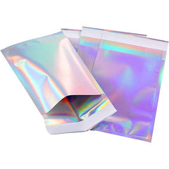 25pcs Holographic Rainbow Flat Foil Mailing Envelope Large