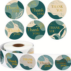 500 Thank You Decorative Stickers Roll 2 54 cm Self-Adhesive Labels