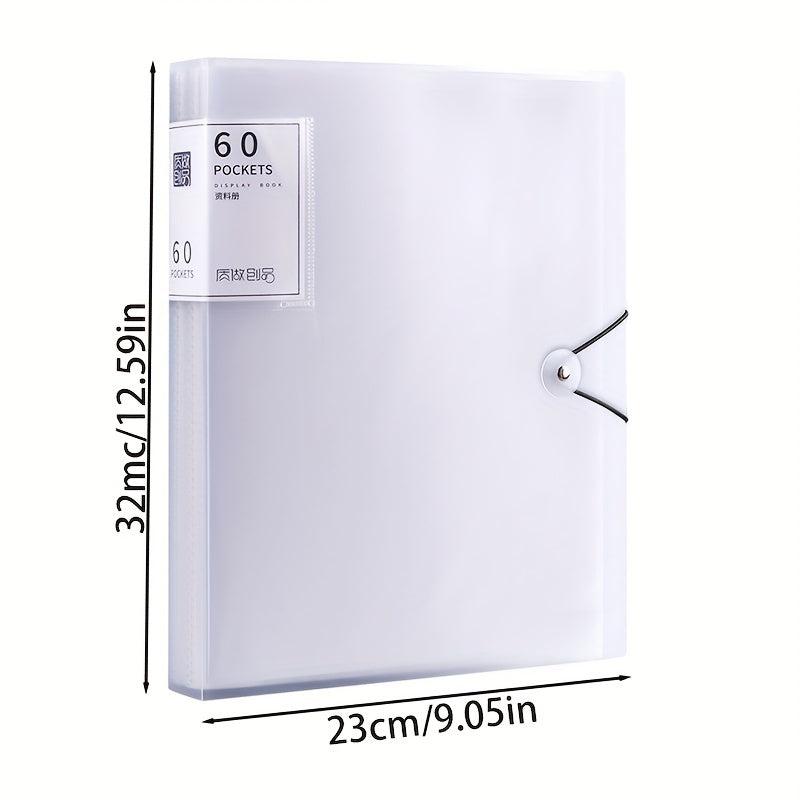 A4 File Bag Student Test Paper Storage Book 60 Pages