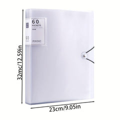 A4 File Bag Student Test Paper Storage Book 60 Pages