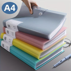 A4 File Bag Student Test Paper Storage Book 60 Pages