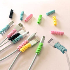 10pcs Spiral Cable Protector Organizer Set for Earphone Wire Data Line