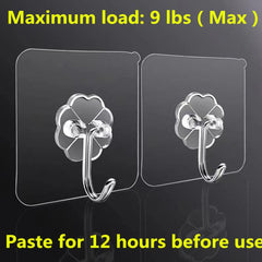 10pcs No Trace No Punching Sticky Hook for Kitchen Toilet Office