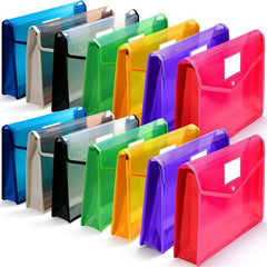 Colorful Expanding File Folder with Snap Closure