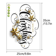 Merry Christmas Decal PVC Wall Sticker Removable Home Decor