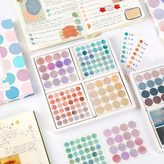 Colorful Polka Dot Washi Stickers for Bullet Journaling