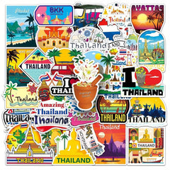 50pcs Landscape Graffiti Stickers Waterproof Outdoor Travel Decoration Anime Guk
