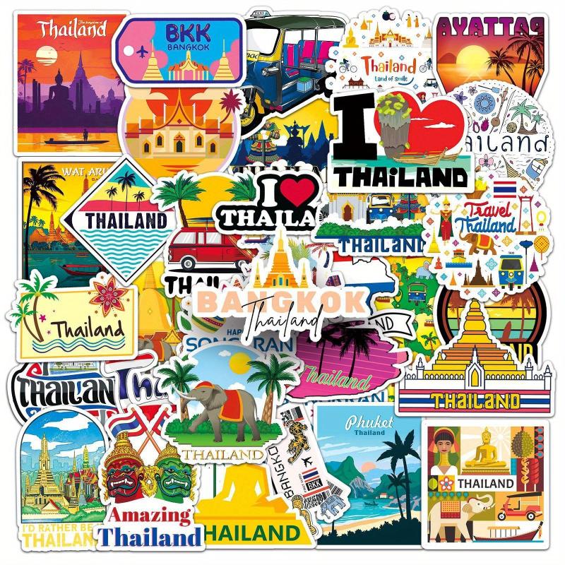 50pcs Landscape Graffiti Stickers Waterproof Outdoor Travel Decoration Anime Guk