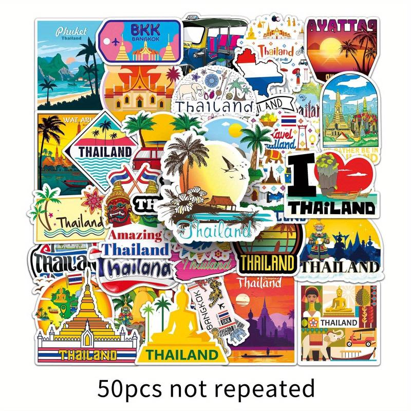 50pcs Landscape Graffiti Stickers Waterproof Outdoor Travel Decoration Anime Guk