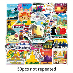 50pcs Landscape Graffiti Stickers Waterproof Outdoor Travel Decoration Anime Guk