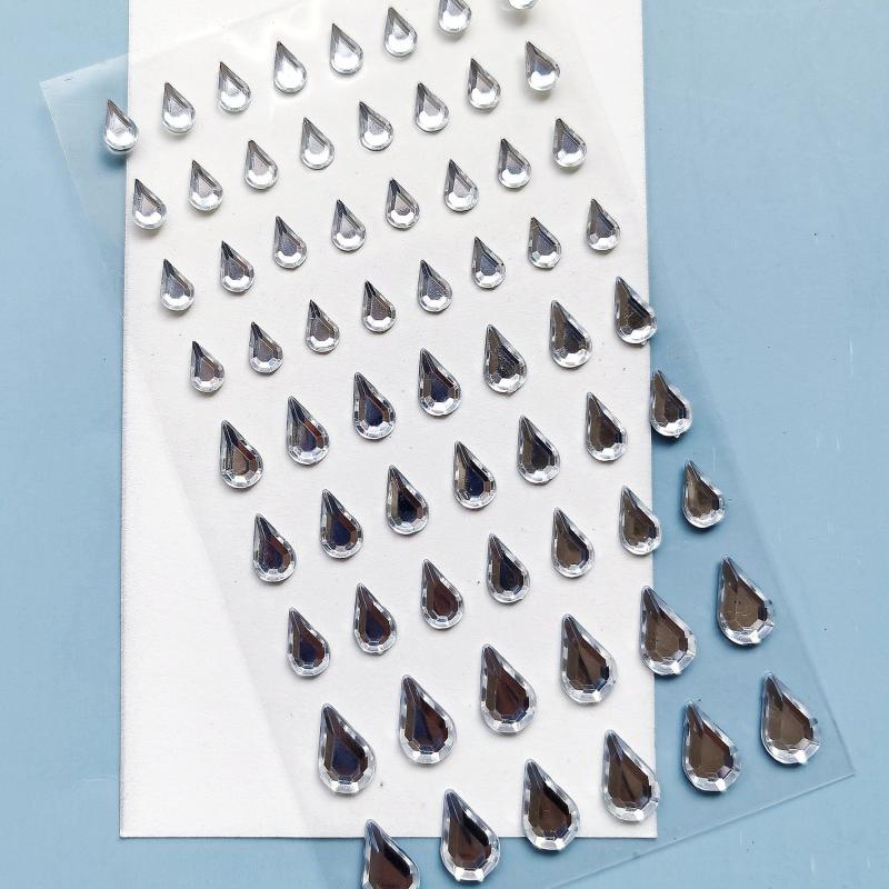 Water Drop Teardrop Diamond Stickers Self Adhesive Face Nail Teardro