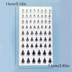 Water Drop Teardrop Diamond Stickers Self Adhesive Face Nail Teardro
