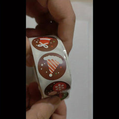 500pcs Christmas Santa Claus Stickers Roll Holiday Decoration Gift Series