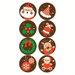 500pcs Christmas Santa Claus Stickers Roll Holiday Decoration Gift Series