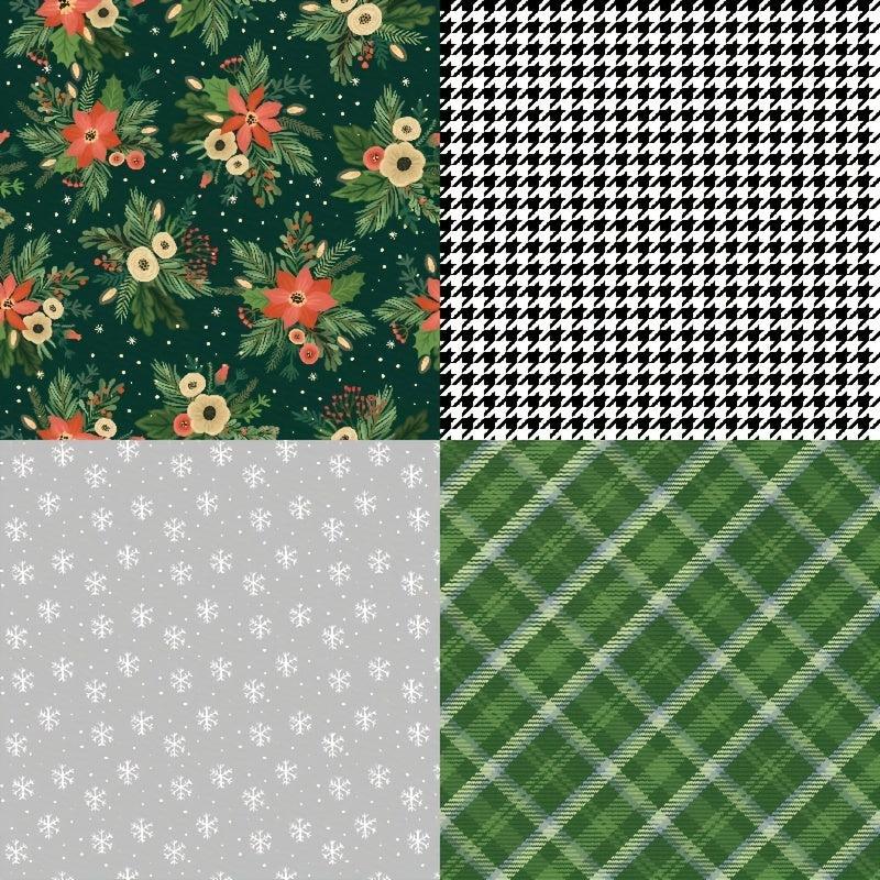 24 Sheets Christmas Scrapbook Paper Pads Holiday DIY Packaging Paper