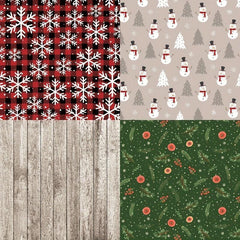 24 Sheets Christmas Scrapbook Paper Pads Holiday DIY Packaging Paper