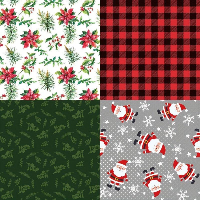 24 Sheets Christmas Scrapbook Paper Pads Holiday DIY Packaging Paper