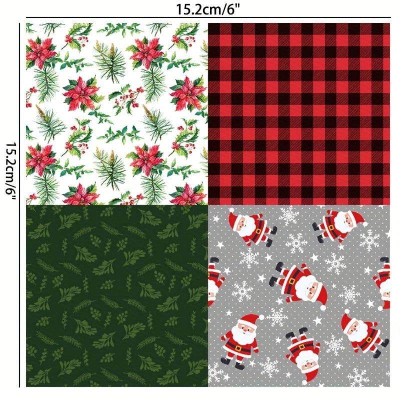 24 Sheets Christmas Scrapbook Paper Pads Holiday DIY Packaging Paper