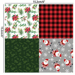 24 Sheets Christmas Scrapbook Paper Pads Holiday DIY Packaging Paper