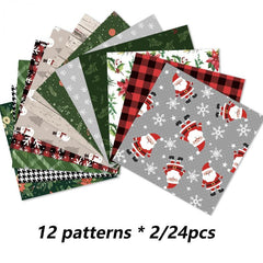 24 Sheets Christmas Scrapbook Paper Pads Holiday DIY Packaging Paper