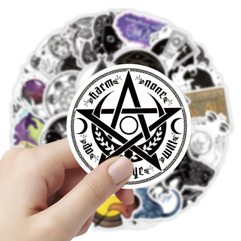 50Pcs Astrology Tarot Series Waterproof Decorative Stickers