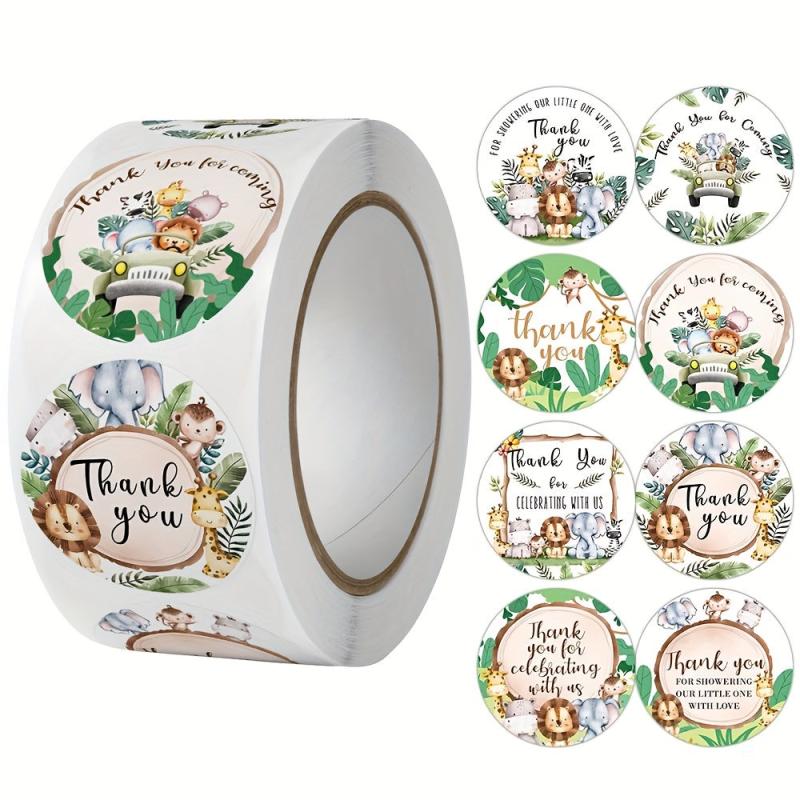 500pcs Cartoon Sticker Packaging Thank You Adhesive Label Sealing Sticker