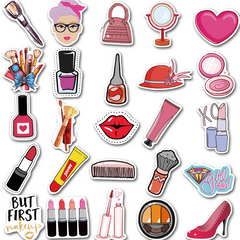 50pcs Waterproof Girls Cosmetics Stickers