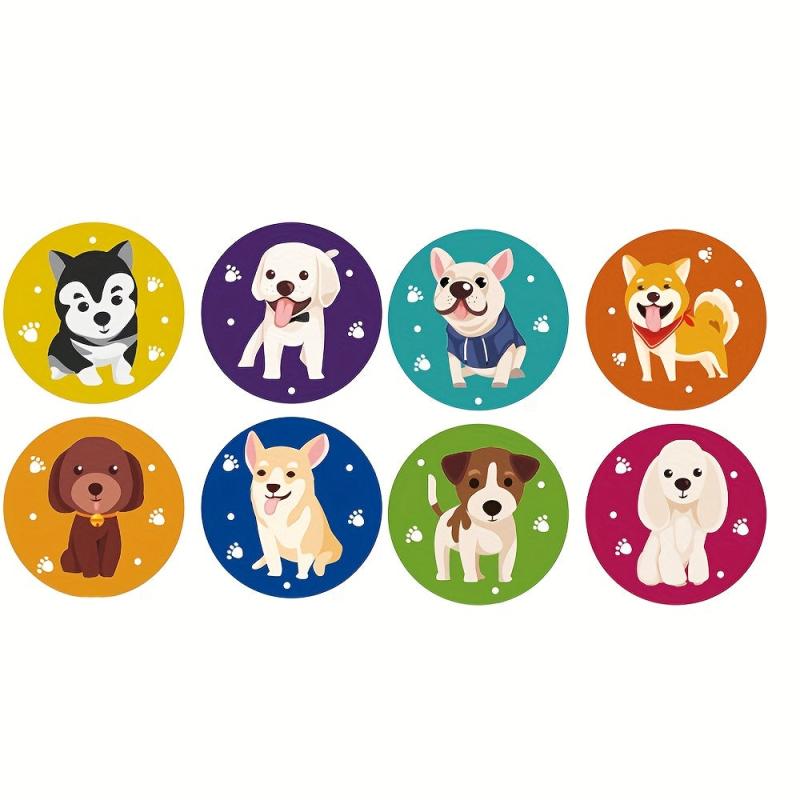 500pcs Dog Reward Stickers Motivational Cartoon Incentive Teacher Gift