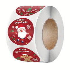 500 Merry Christmas Theme Stickers for DIY Gift Baking Envelope Decoration