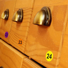 500 25mm Round Numbered 1-100 Digital Labels & Stickers