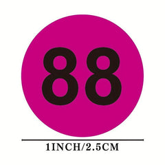 500 25mm Round Numbered 1-100 Digital Labels & Stickers