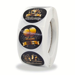 500 Birthday Party Stickers Roll Gift Decoration Self adhesive Stickers