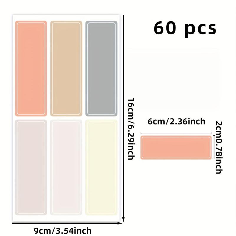 Waterproof Label Sticker Pack - 160/60/40 Pieces - Assorted Shapes & Sizes